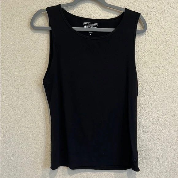 Coolibar Morada UPF 50+ tank top cotton/bamboo/elastane, black medium - Picture 1 of 4